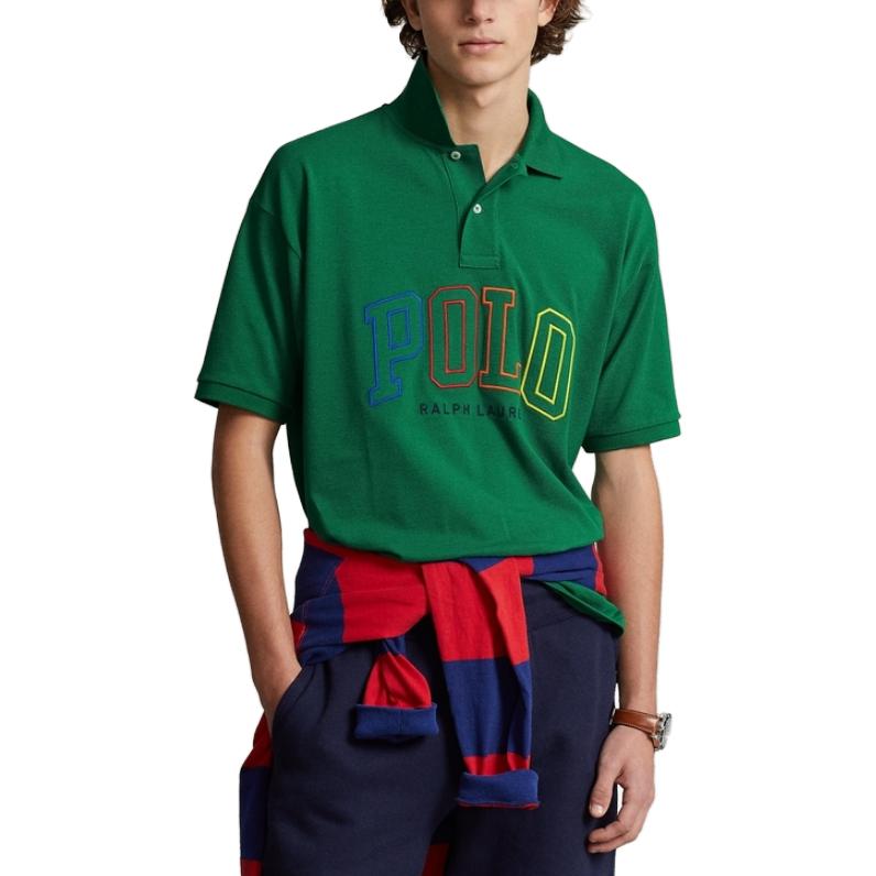 Поло с вышитым логотипом Polo Ralph Lauren, зеленый — фото 4