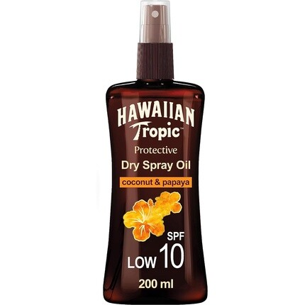 Защитный сухой масляный спрей Spf 10 с кокосом и папайей 200мл, Hawaiian Tropic