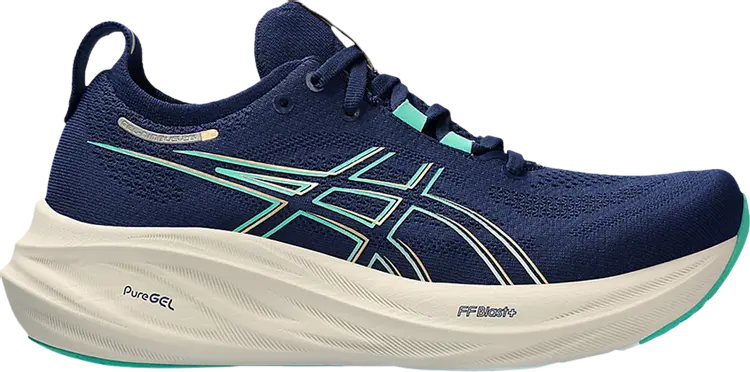 Кроссовки Wmns Gel Nimbus 26 Wide 'French Blue Electric Lime', синий