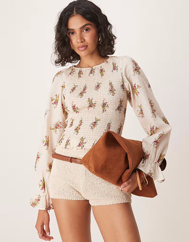 

Топ-комбинезон из хлопка с кружевной отделкой ASOS DESIGN цвета шалфея