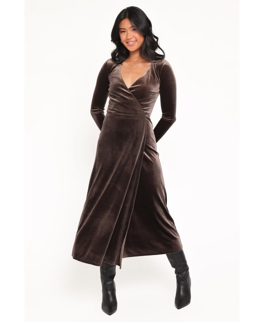 

Женское миди-платье Darby с длинными рукавами Petal and Pup, Dark brown