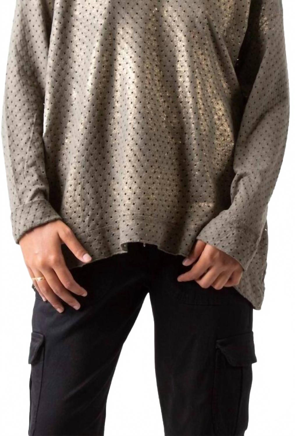 

Топ с длинными рукавами Il Foro цвета оливы Gigi Moda, оливковый