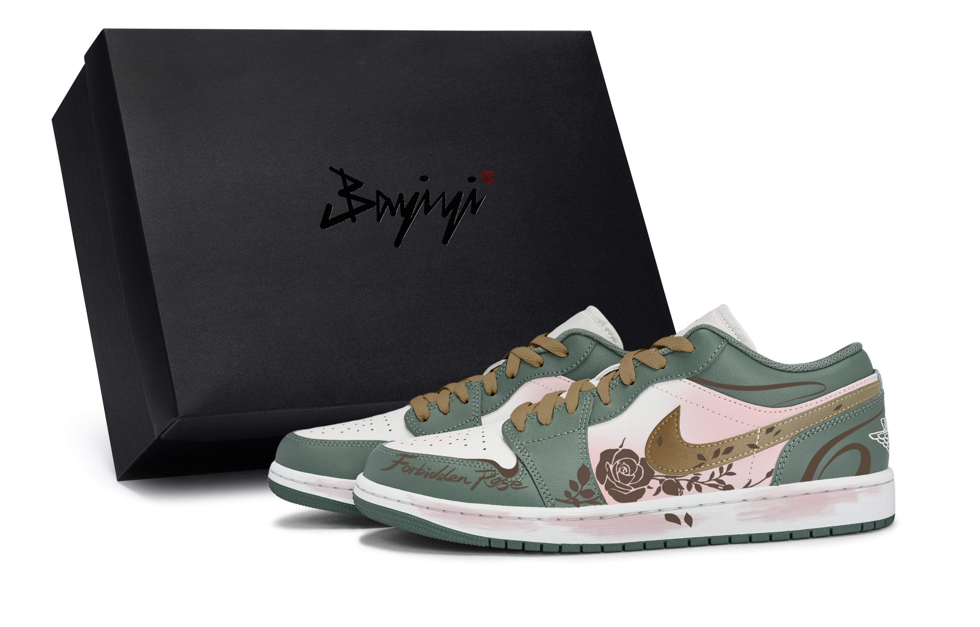 

Jordan Air 1 811 Manufacturing, Thorn Rose, Special Shoe Box, нескользящие низкие винтажные баскетбольные кроссовки