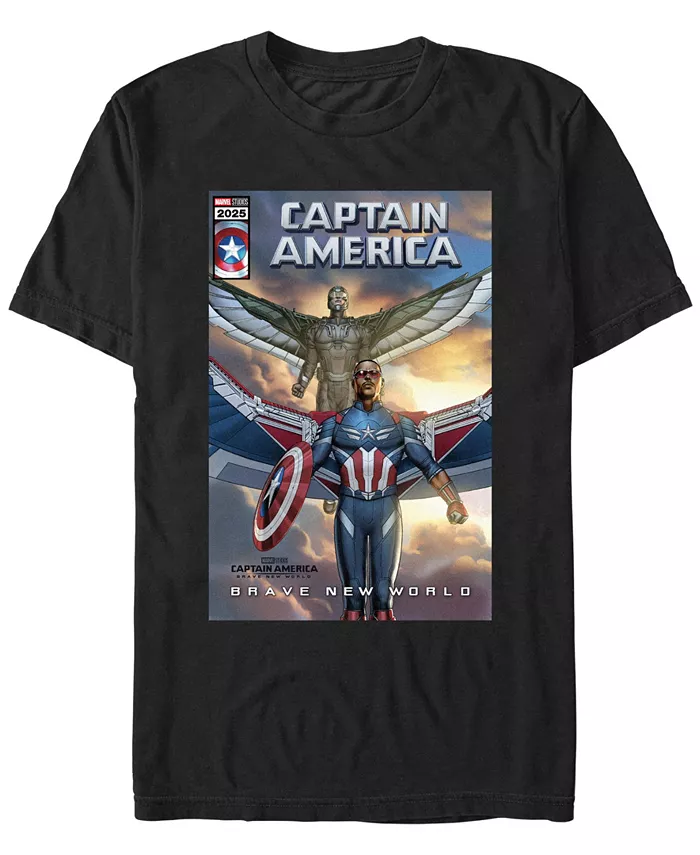 

Мужская футболка с коротким рукавом New Captain And Falcon Marvel, черный