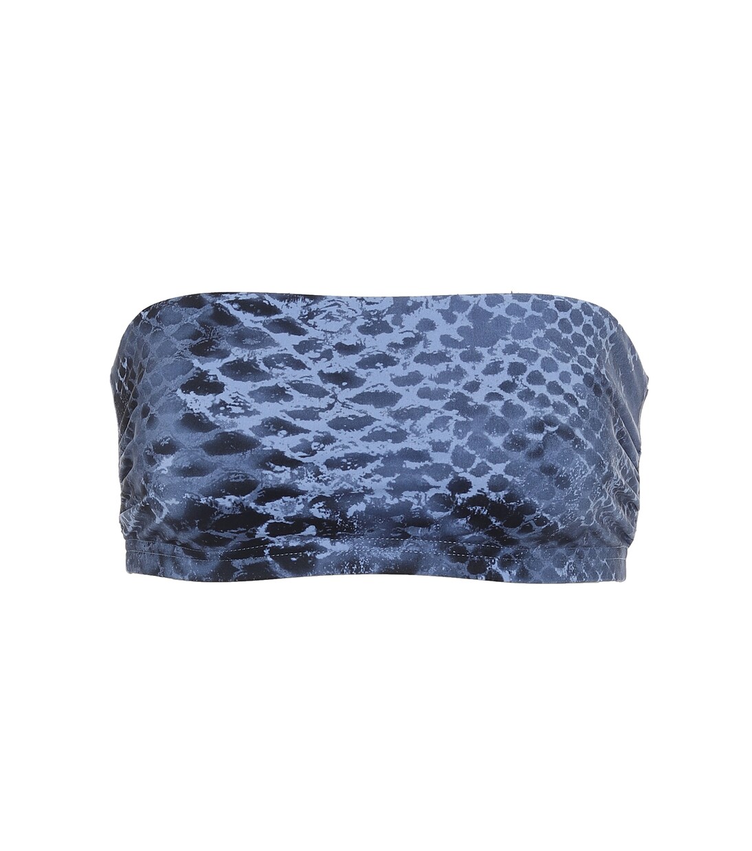 

Верх бикини-бандо Bree с принтом змеиной кожи Karla Colletto, синий