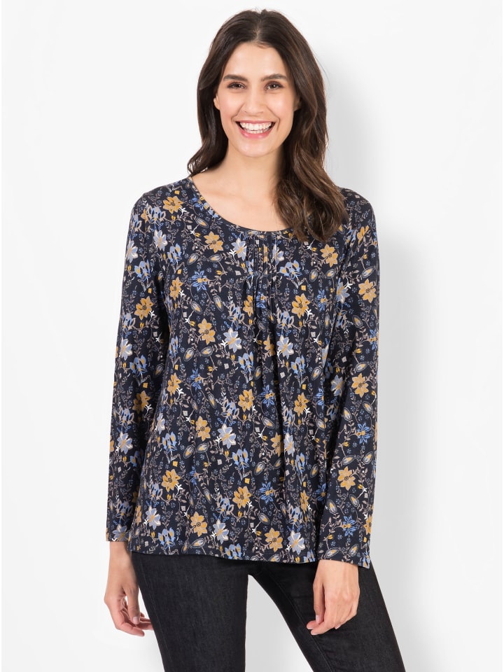 

Рубашка с принтом в темно-синем и охристом цветах WITT WEIDEN