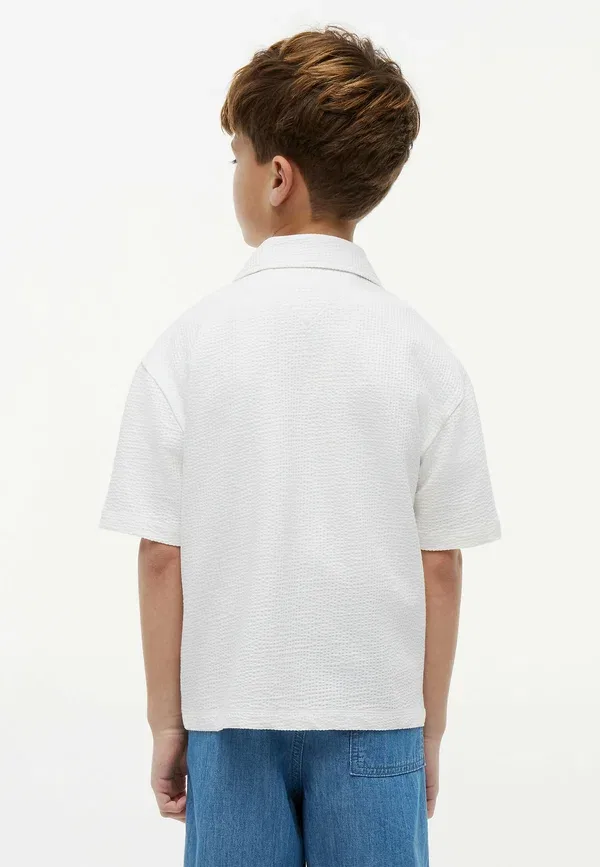 Рубашка Tommy Hilfiger Essential Relaxed Fit Seersucker Short Sleeve Shirt, белый — фото 3