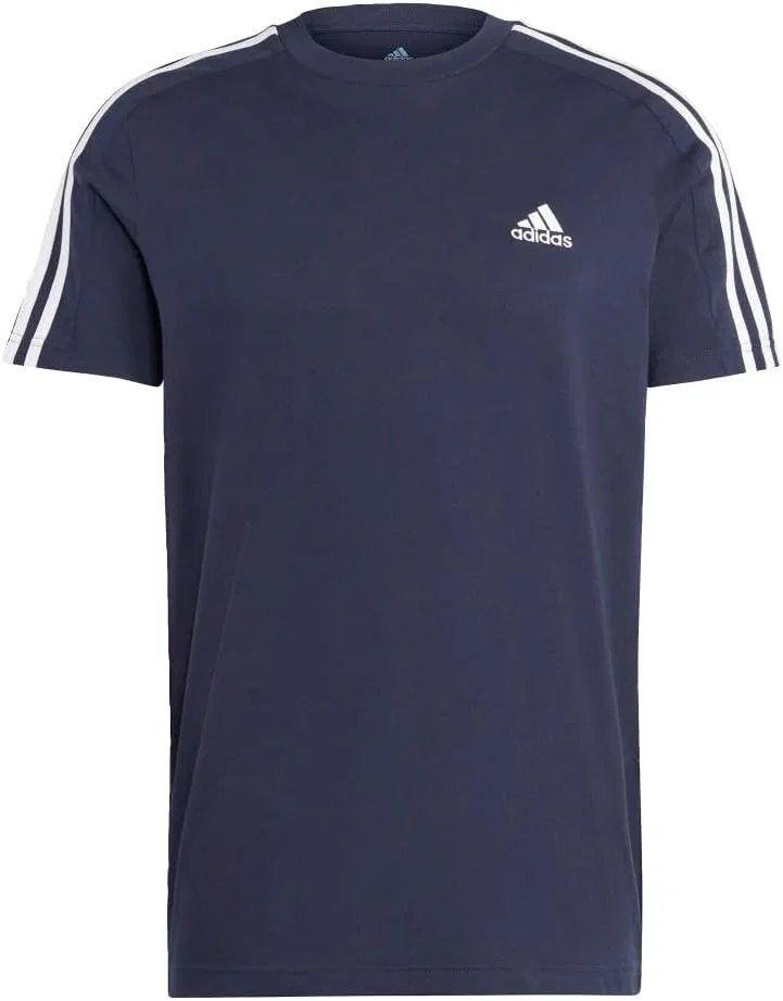 Мужская футболка с коротким рукавом adidas, 3-Stripes, цвет Ink/White