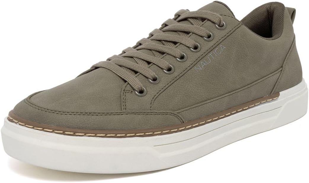 

Мужские классические кроссовки на шнуровке Nautica с низким верхом - стильная и удобная повседневная обувь, Slate-colson