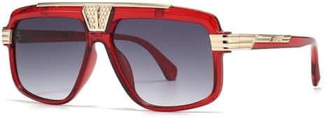 

Квадратные солнцезащитные очки большого размера 2026 года, унисекс, модные винтажные очки с градиентным переходом цвета, очки с защитой от УФ-излучения UV400 MTZJH, C7