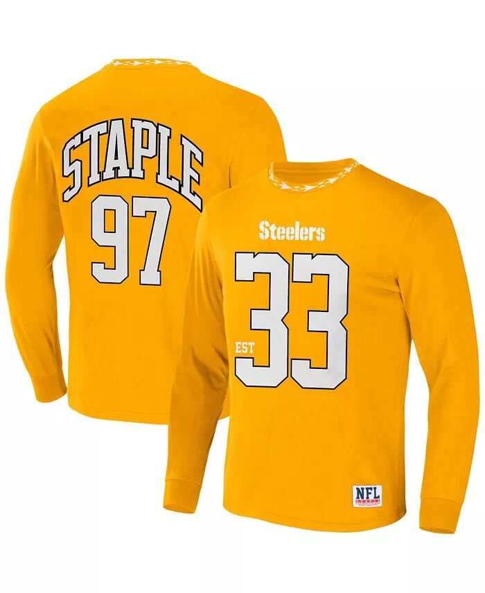 

Мужская футболка NFL X Staple Yellow Pittsburgh Steelers Core с длинным рукавом в стиле джерси NFL Properties