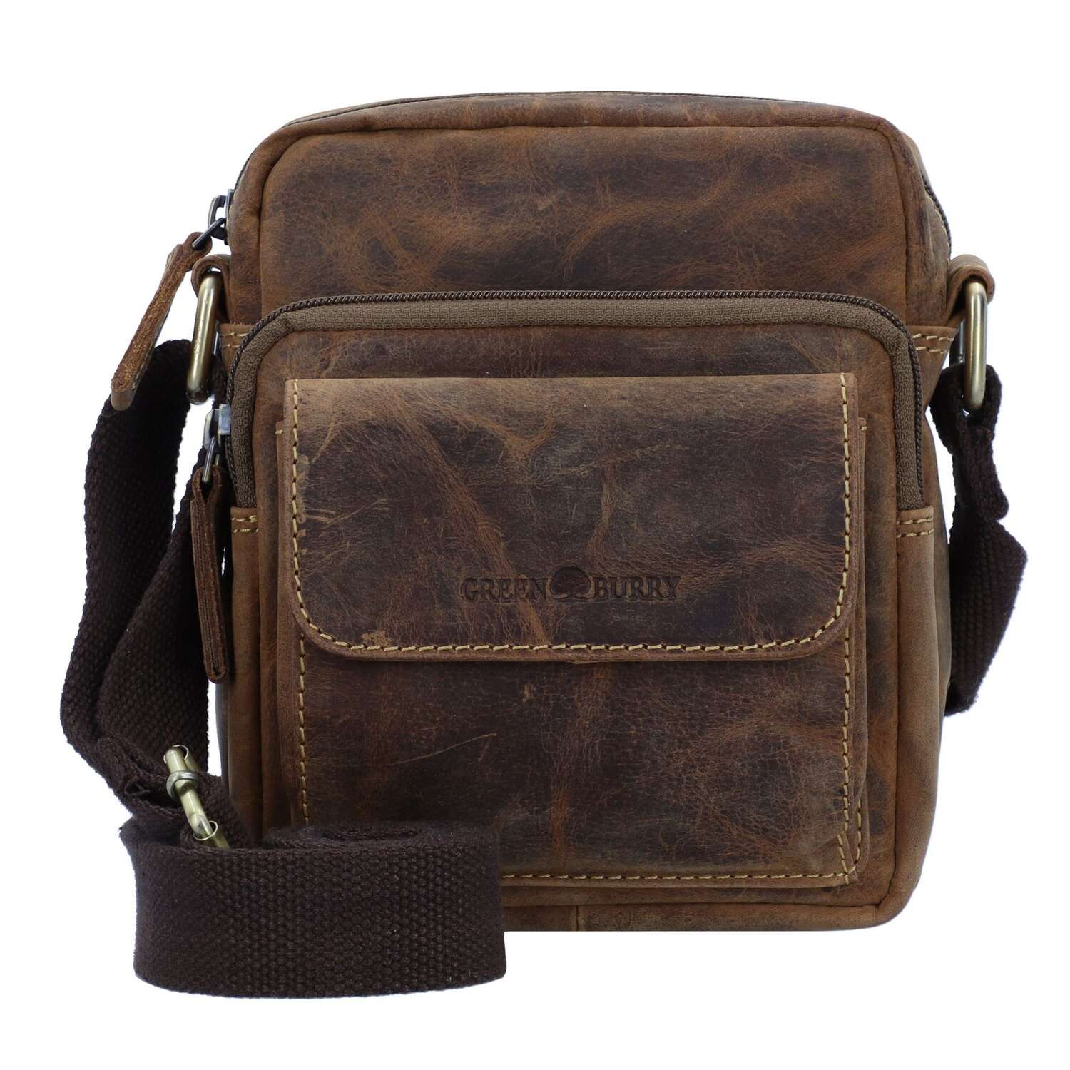 

GREENBURRY Сумка кроссбоди 'Vintage 1542' в цвете Cognac, темно-коричневая