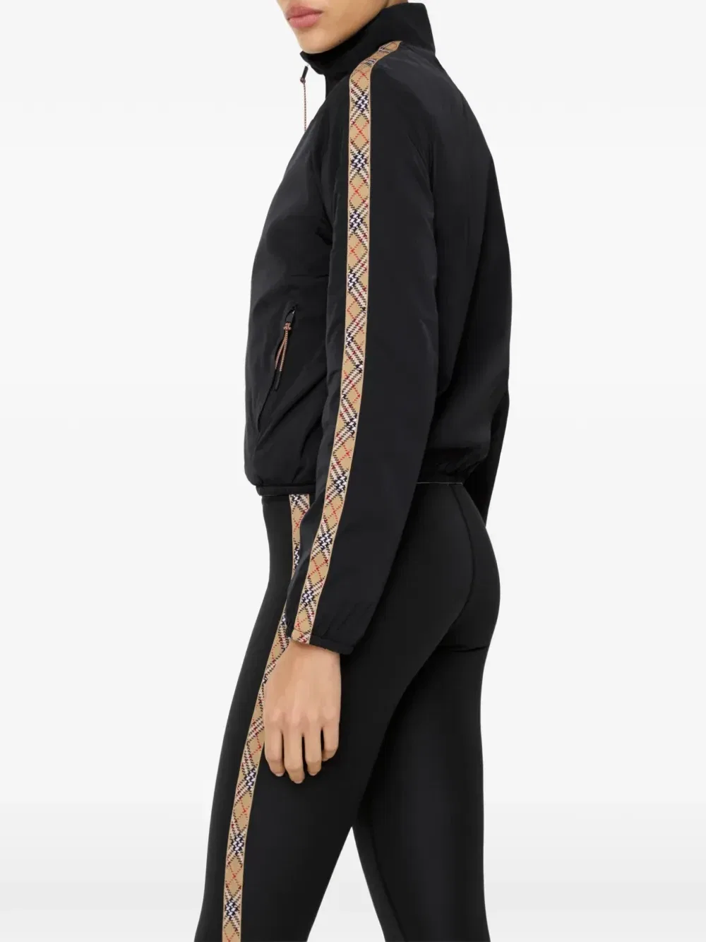 Куртка Burberry двусторонняя из эластичного нейлона, черный — фото 4