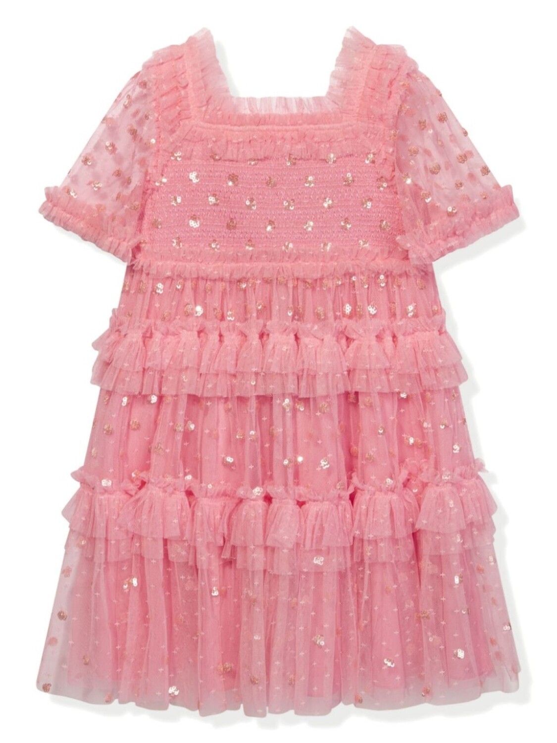 

NEEDLE & THREAD KIDS платье в горох, розовый