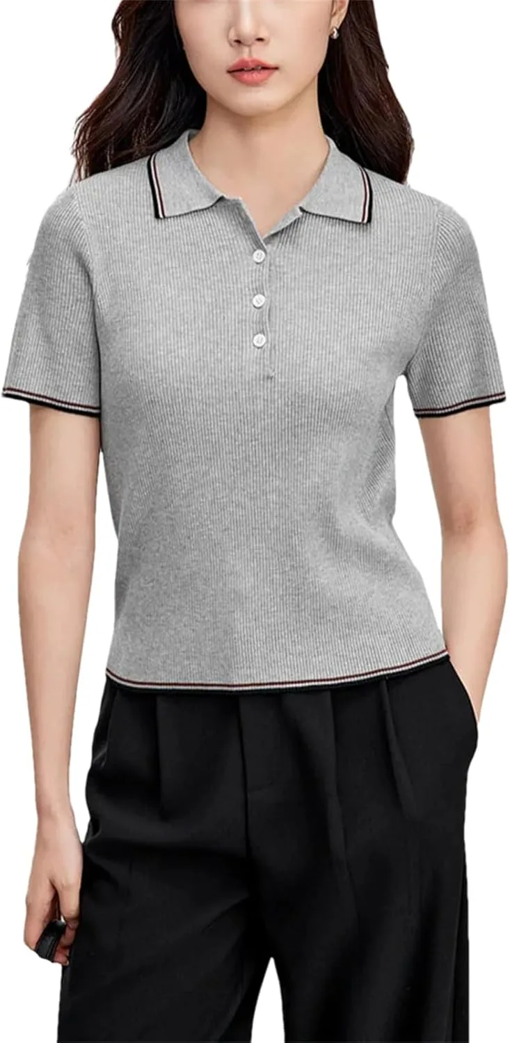 

Женская футболка поло Slim Fit с полосками и воротником