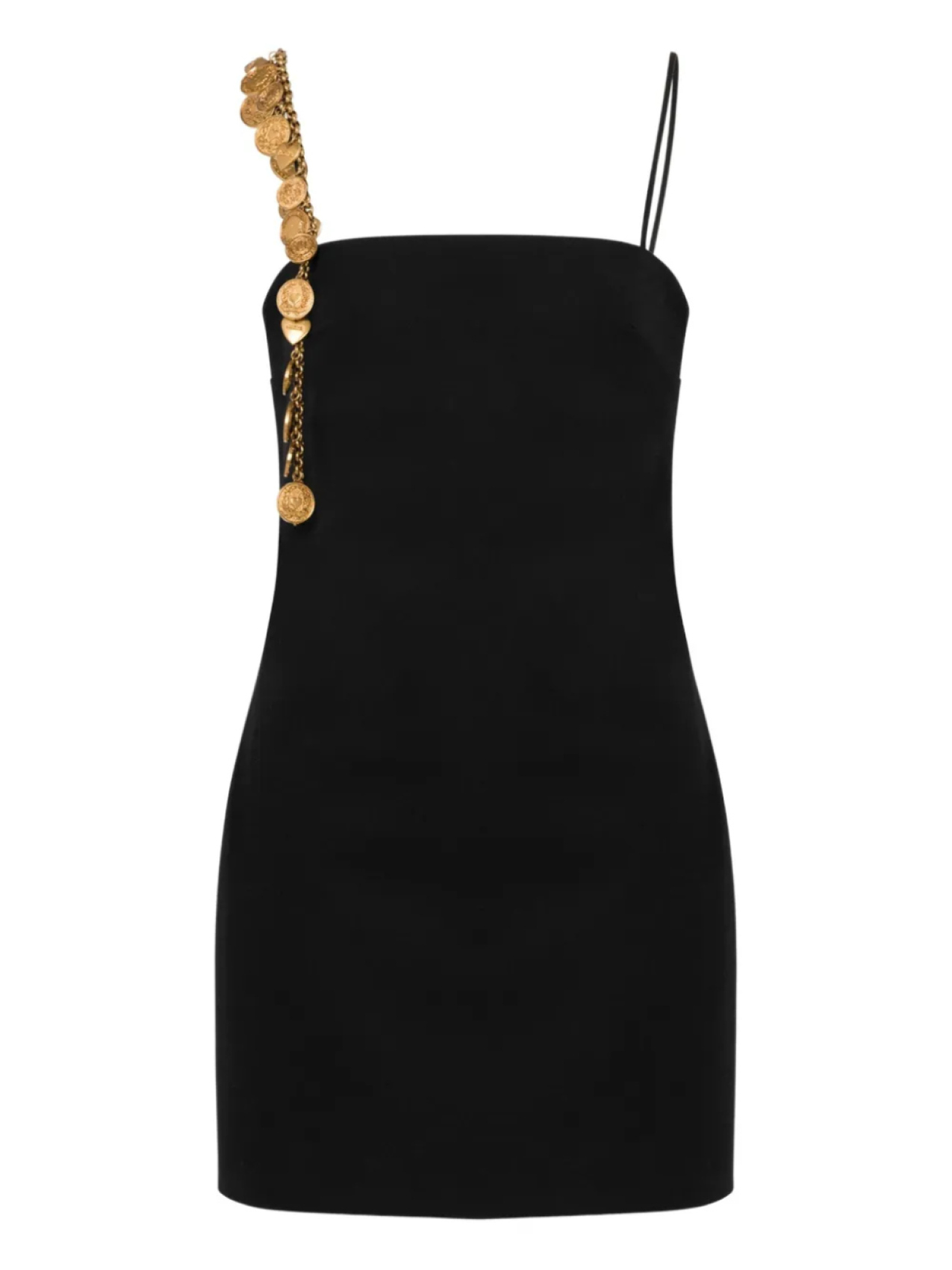 

Moschino платье мини с цепочкой, черный