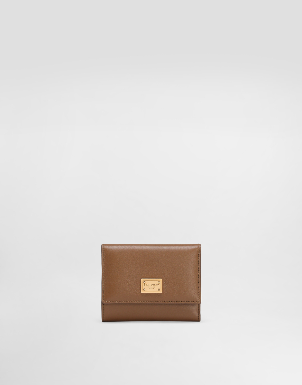 

Кошелек из телячьей кожи plongé Dolce & Gabbana, коричневый