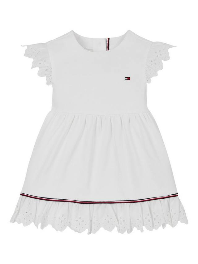 

Детское хлопчатобумажное платье broderie anglaise Tommy Hilfiger, белый