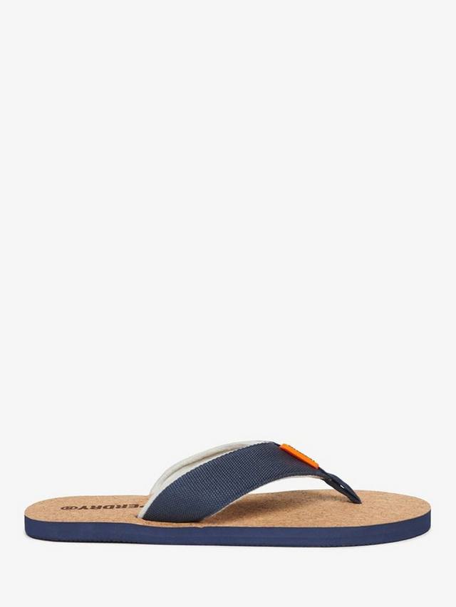 

Пробковые графические шлепанцы Superdry, цвет Lauren Navy