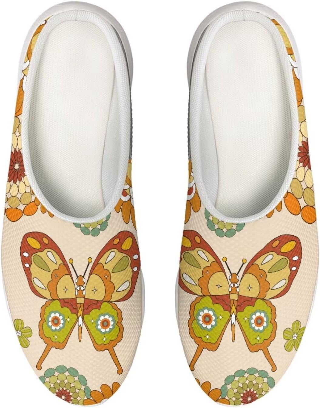 

Садовые сабо Forchrinse Colorful Butterfly унисекс для взрослых, для мужчин и женщин, тапочки-мюли для прогулок, удобные тапочки, пляжные сандалии, легкие, Butterfly Flower Print