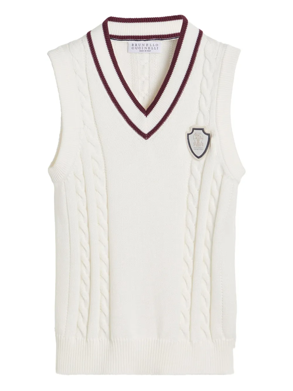 

Трикотажный жилет Brunello Cucinelli Kids, белый