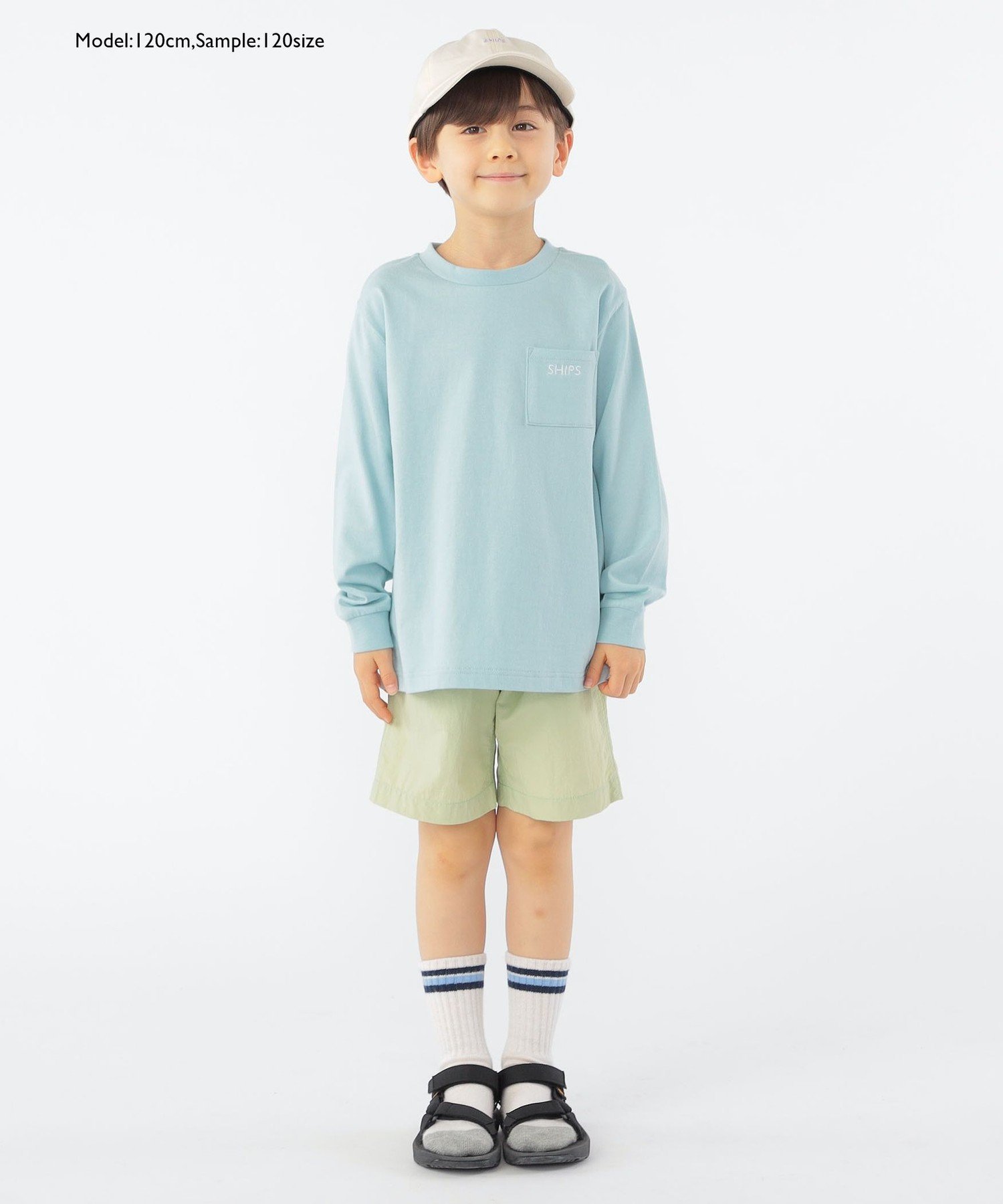 Шорты Gramicci: 100-160 см / Прочные нейлоновые шорты SHIPS KIDS, Light green — фото 4