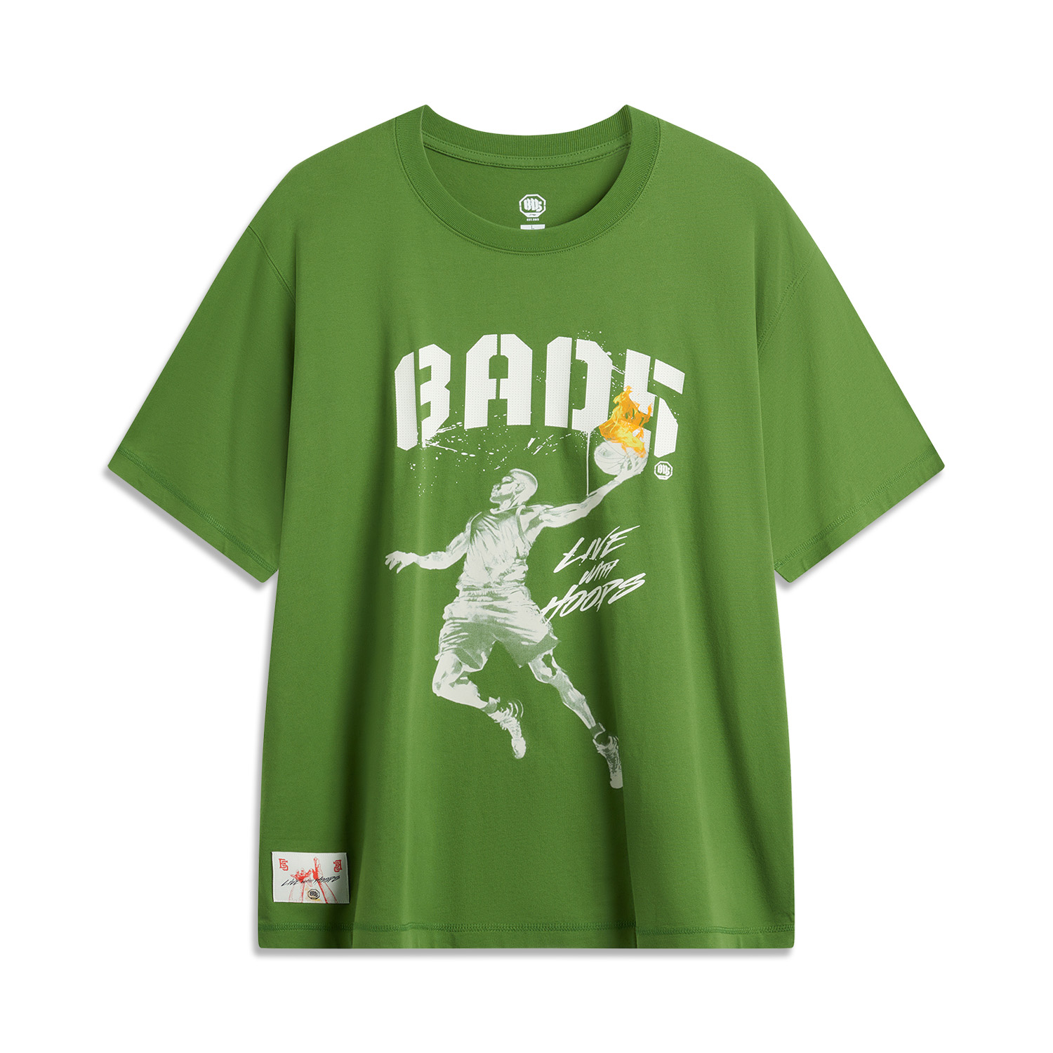 

LINING Футболка Badfive мужская Oil Pine Green, Зеленый, LINING Футболка Badfive мужская Oil Pine Green