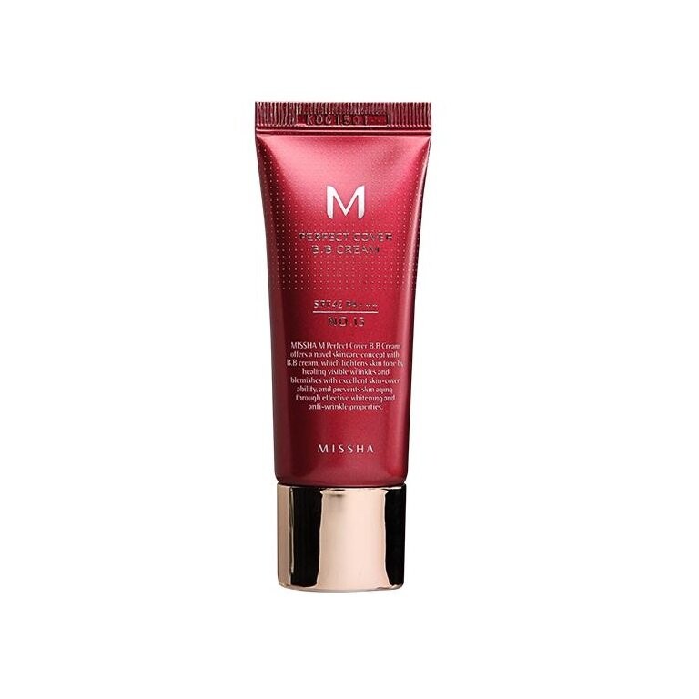 

Missha, M Perfect Cover, BB-крем с высокой УФ-защитой №13 Bright Beige, SPF 42, 20 мл