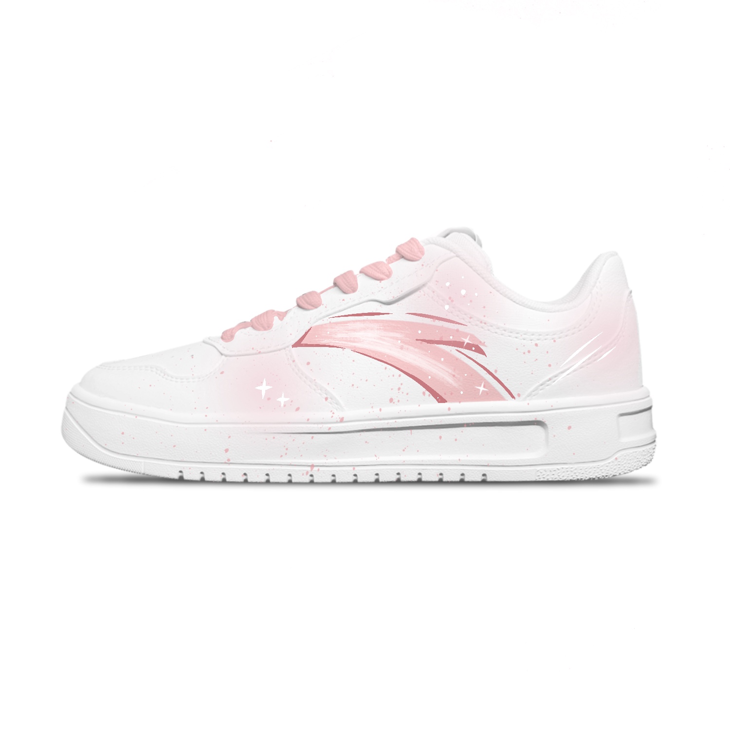 

расслабленные нескользящие устойчивые к истиранию низкие кроссовки для скейтбординга unisex ANTA, розовый