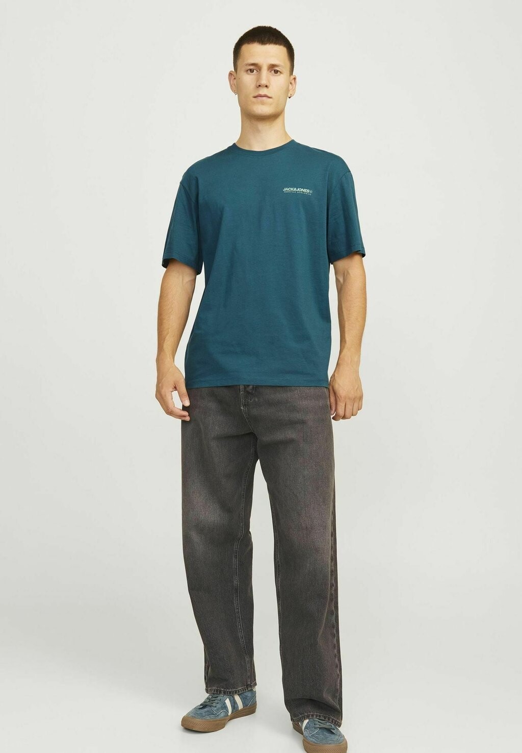 

Базовая футболка LOGO RUNDHALS Jack & Jones, бирюзовый