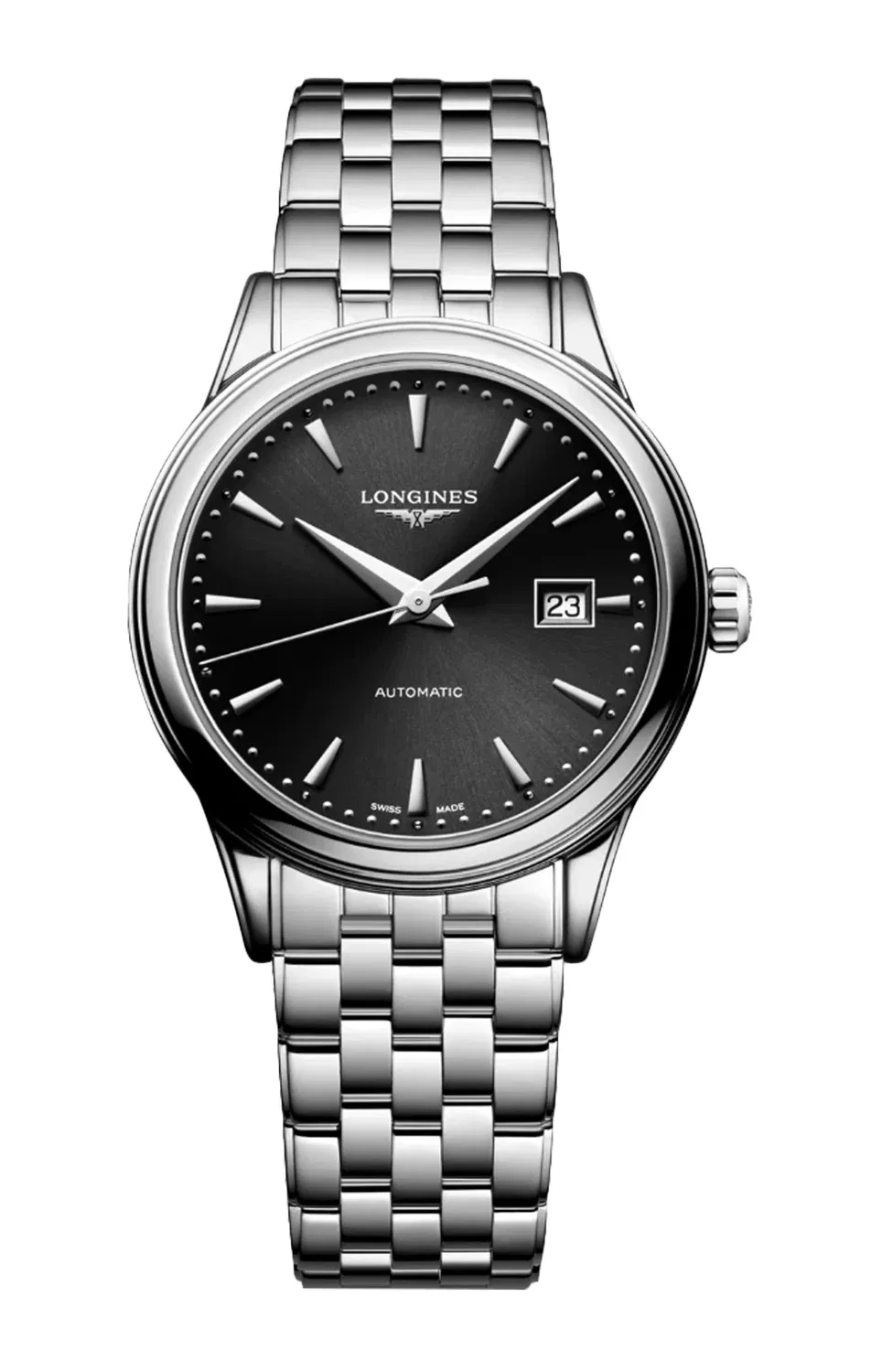 ФЛАГМАН - L4.374.4.59.6 LONGINES, серебряный