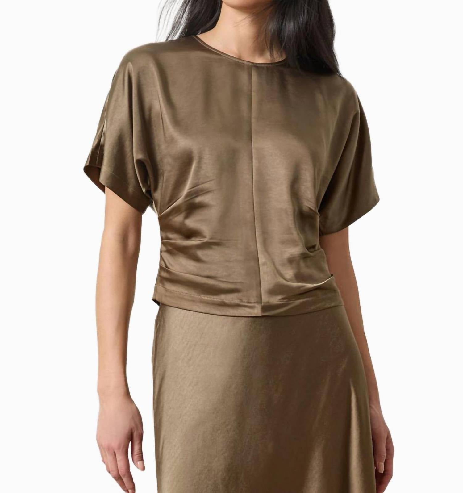 

Lilla P Футболка с коротким рукавом "летучая мышь" цвета петрушки