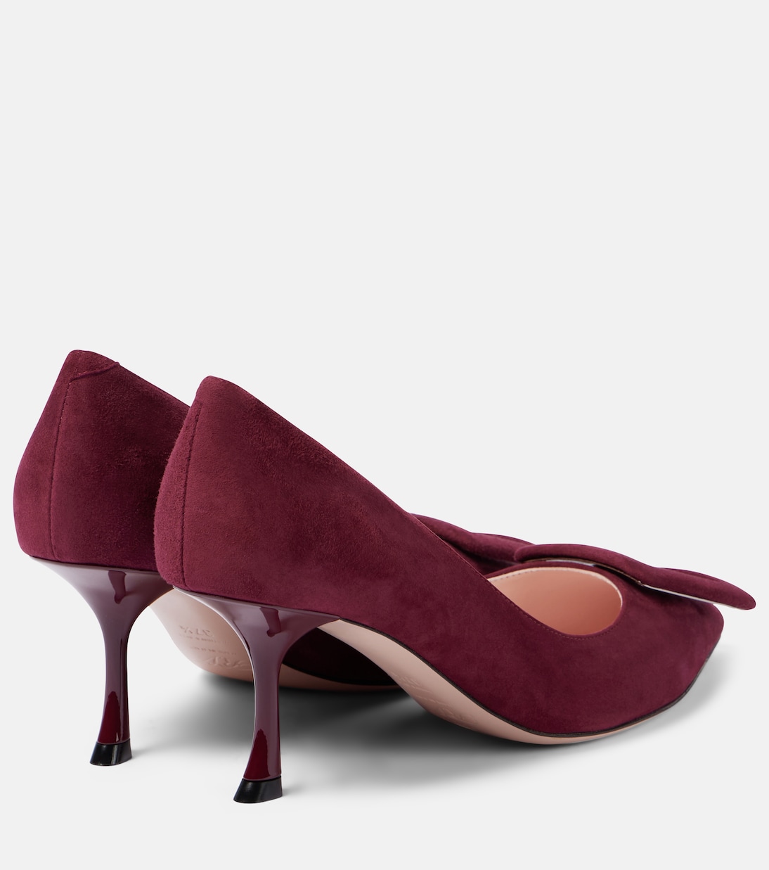 Туфли-лодочки Viv' In the City 65 из кожи Roger Vivier, бордовый — фото 2
