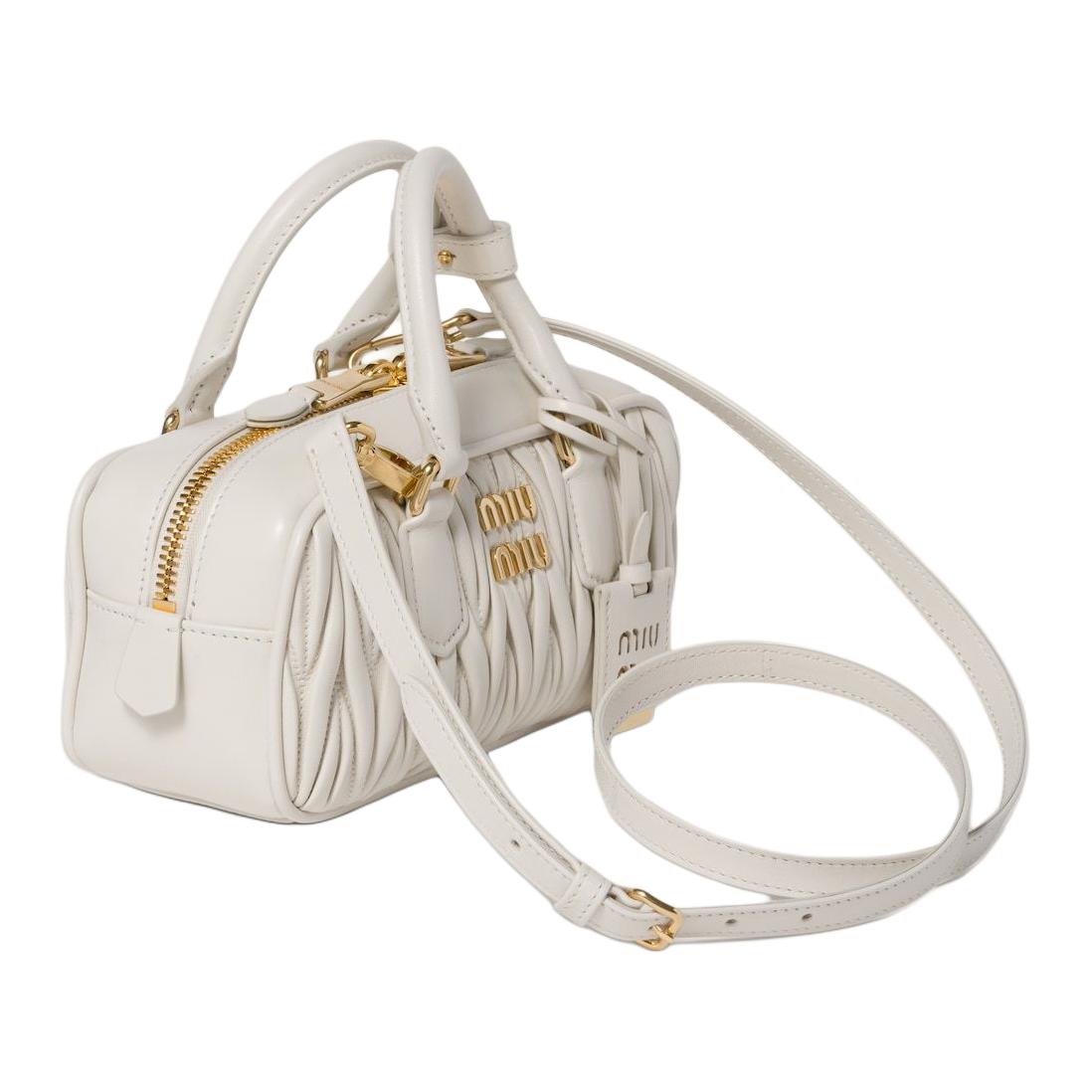 

MIU MIU Кожаная сумка через плечо, кроссбоди, маленькая женская белая