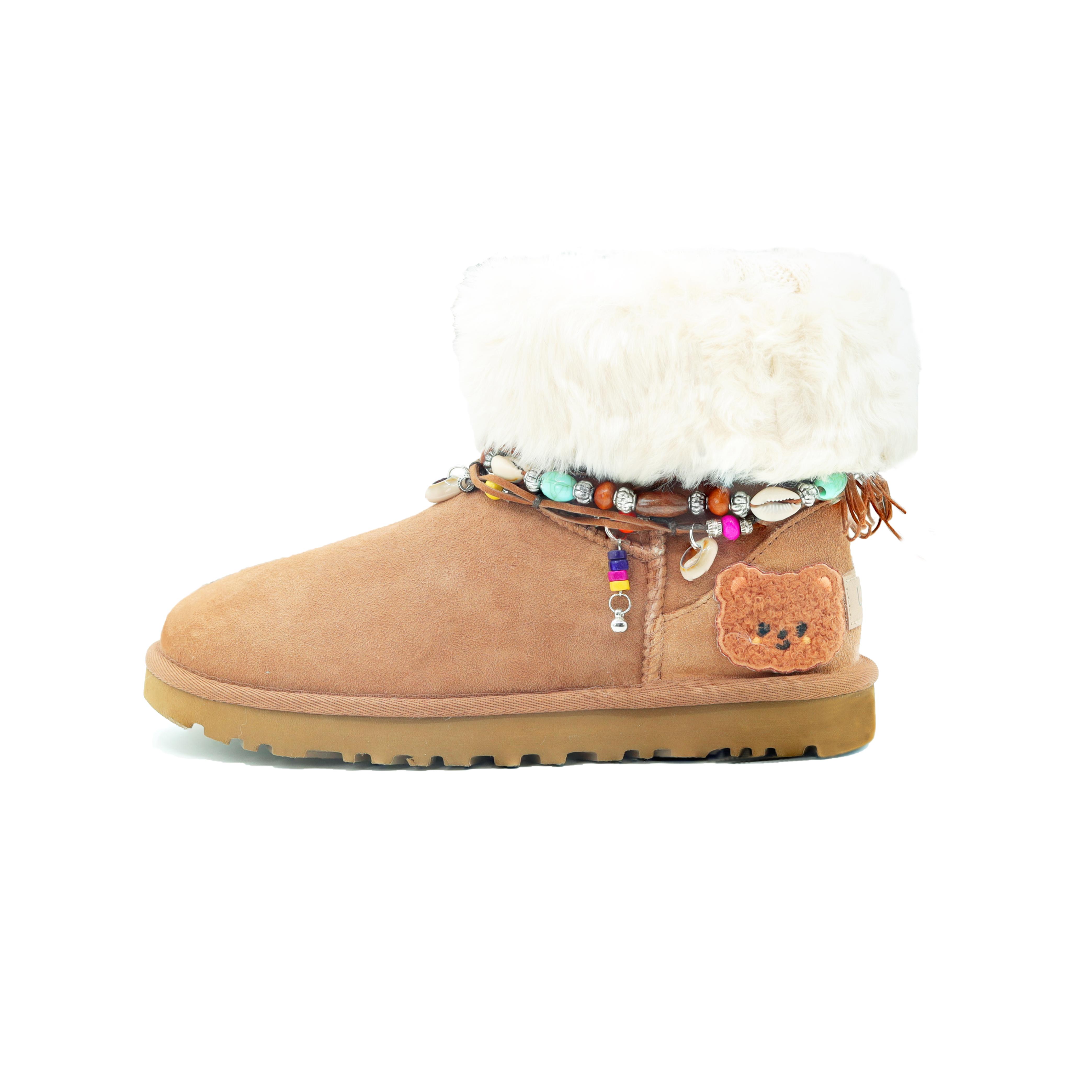 Угги UGG Classic Mocha Bear, коричневый / белый