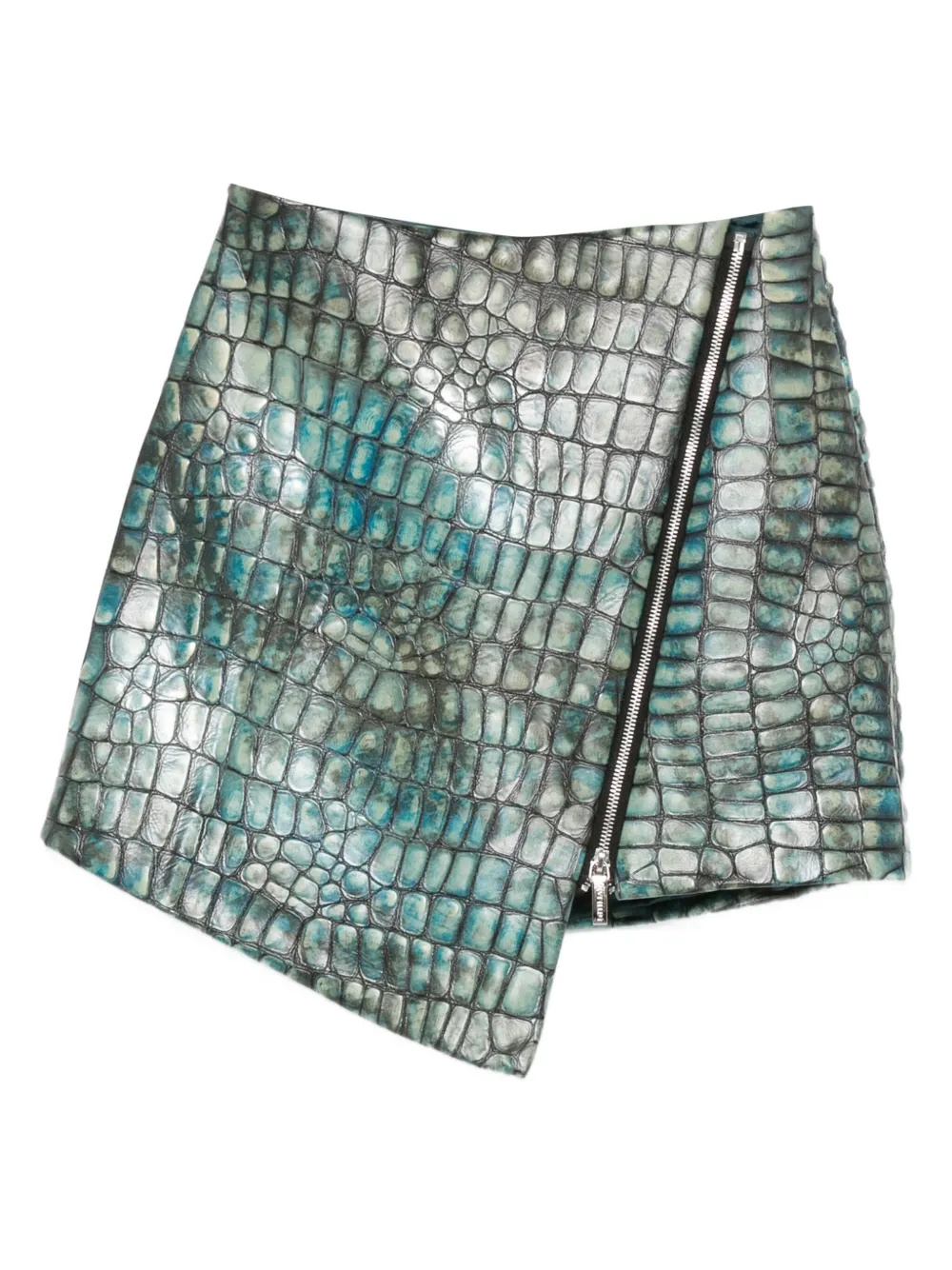 

Юбка с тиснением под кожу крокодила Mitiliane Couture, зеленый