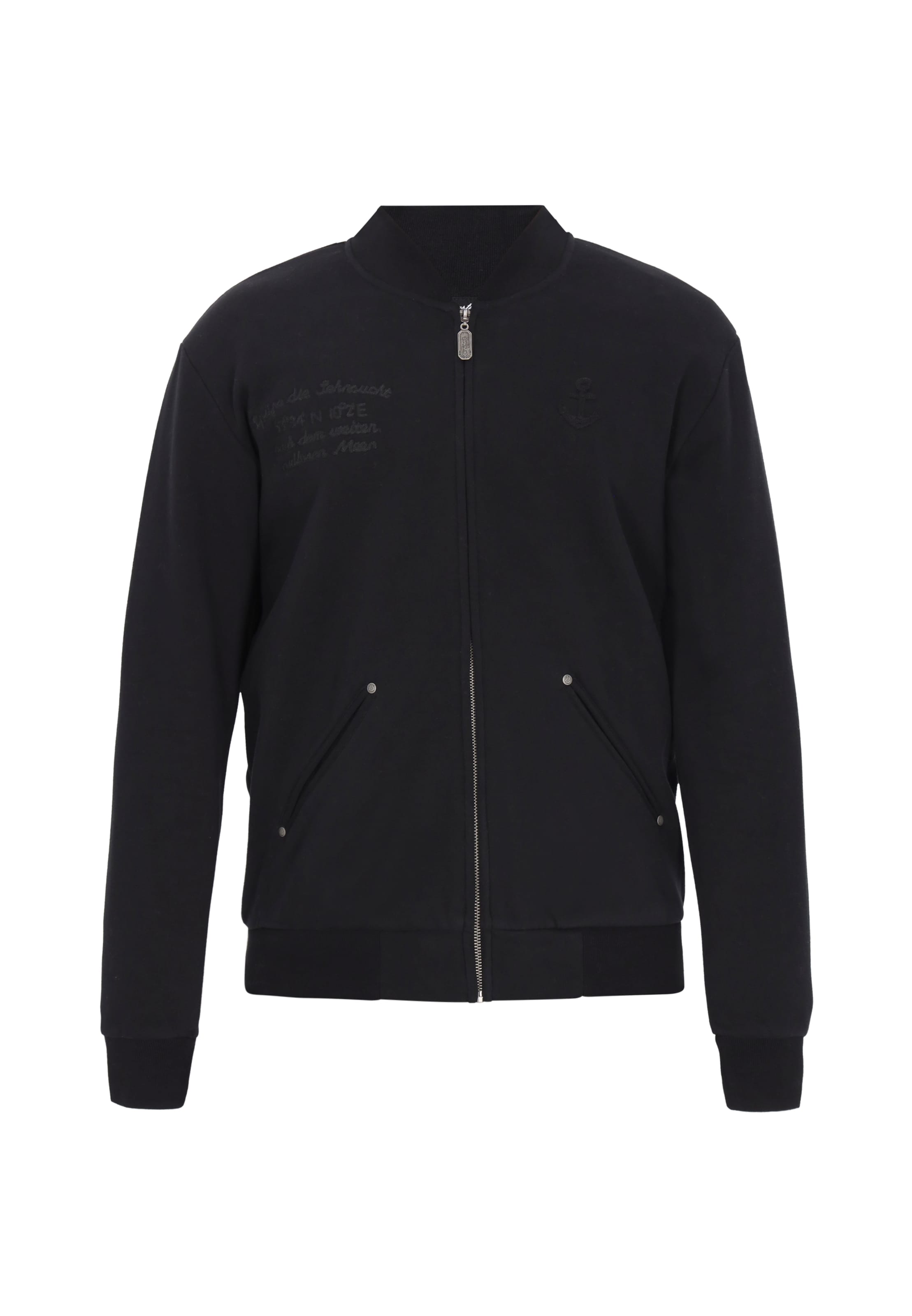 

DreiMaster Vintage Худи на молнии в черном цвете, Черный, DreiMaster Vintage Худи на молнии в черном цвете