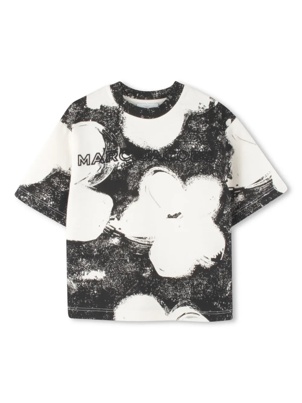 

Футболка с цветочным принтом Marc Jacobs Kids, черный
