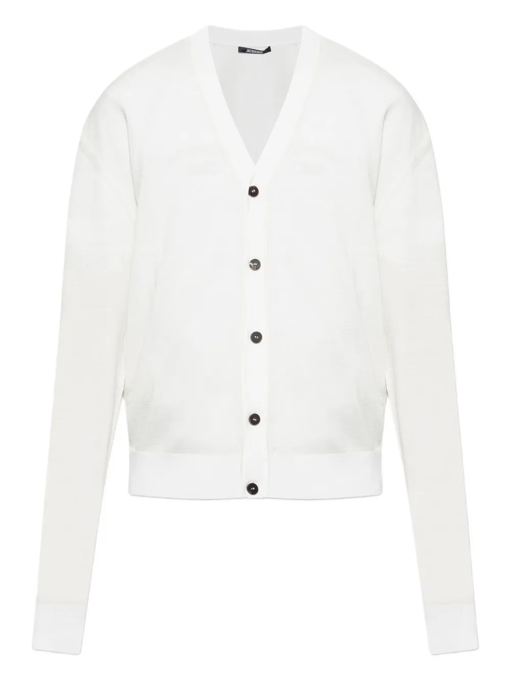 

Кардиган на пуговицах с вышитым логотипом Jacquemus, белый