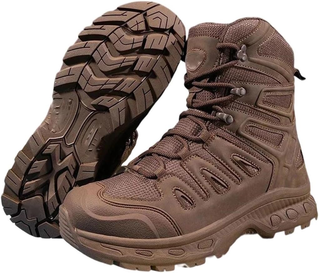 

Мужские ботинки, короткие походные обувь, размер плюс, ботинки, тренировочные, для улицы, водонепроницаемые, для скалолазания Generic, коричневый