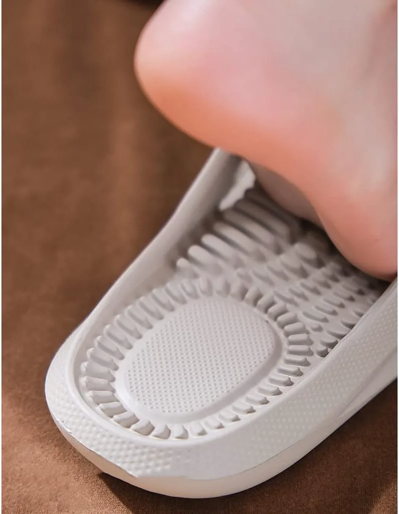 Massage Slippers,Plantar Fasciitis EVA Open Toe Soft Sole Non-Slip Quick Dry Shower Indoor Outdoor Сандалии,Unisex Breathable and Non Slip Wear-Resistant Shoes BAANHA, хаки — фото 3