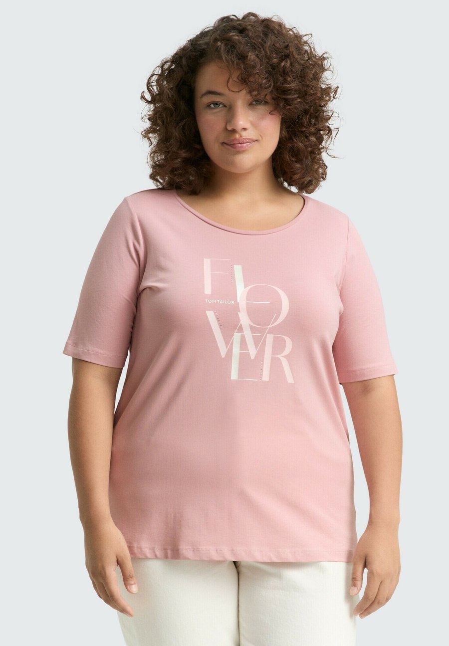 

Футболка TOM TAILOR PLUS SIZE, Morning Pink/Light Pink, Розовый, Футболка TOM TAILOR PLUS SIZE, Morning Pink/Light Pink