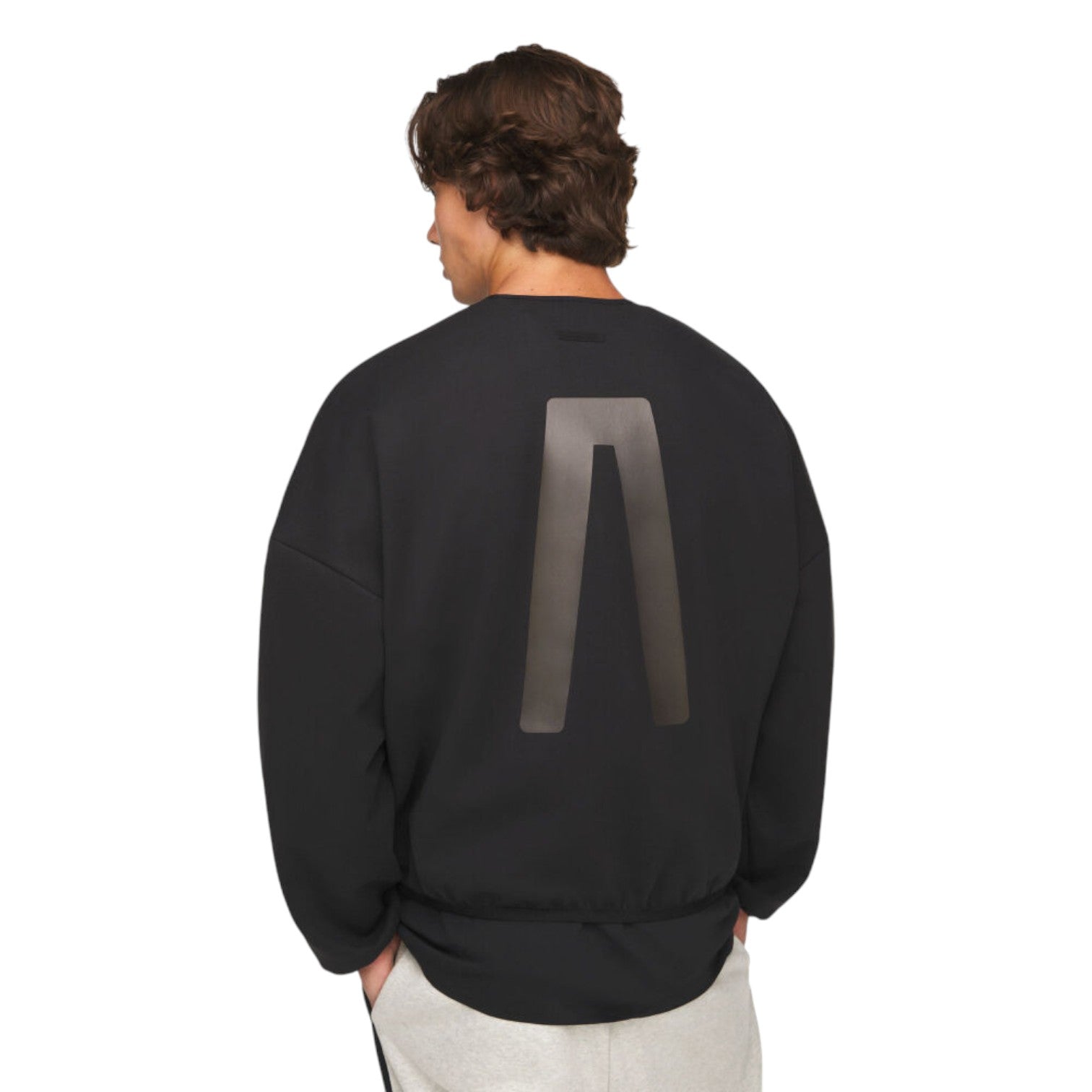Футболка с длинными рукавами оверсайз Adidas x FEAR OF GOD ATHLETICS, цвет «Jet Black» — фото 4
