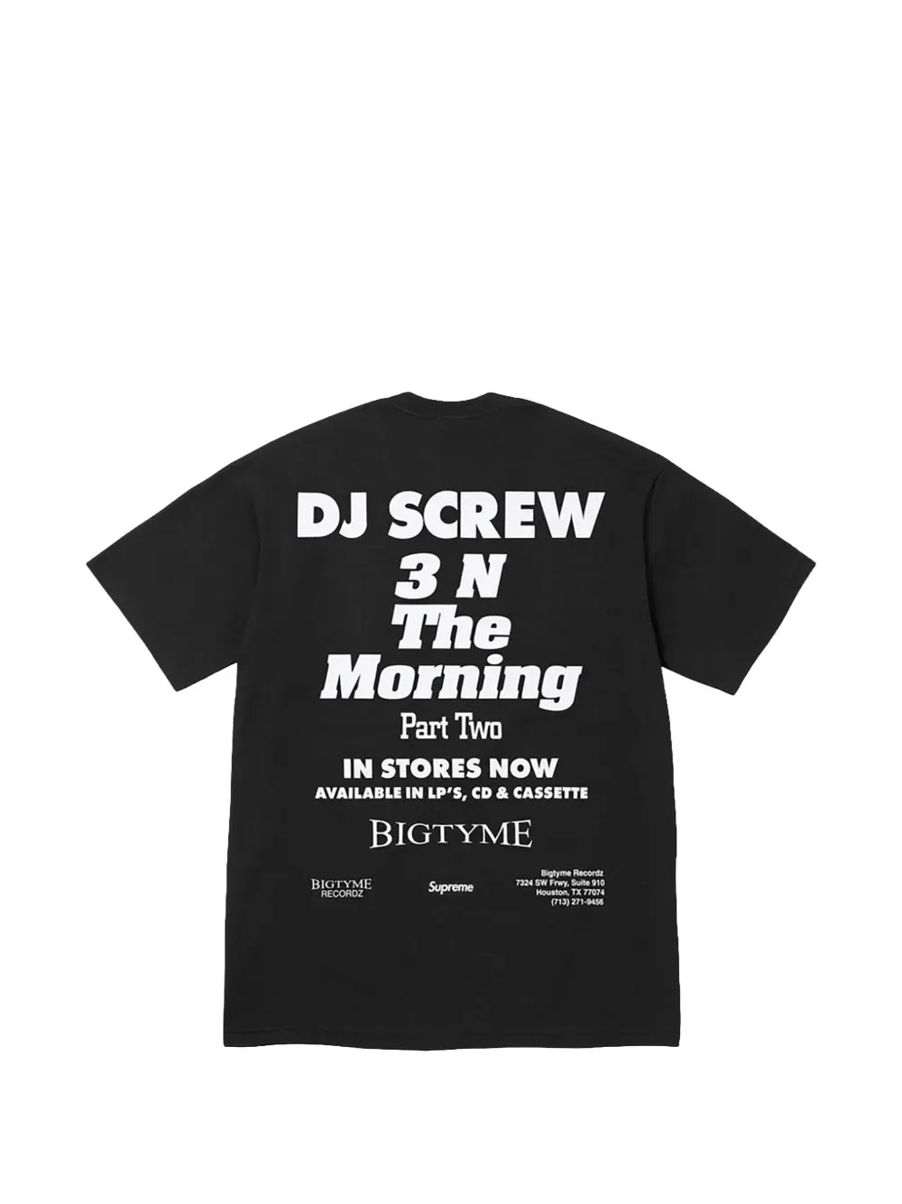 X dj screw suc футболка с круглым вырезом Supreme, черный — фото 2