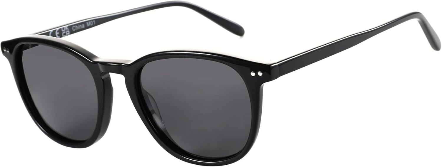 

Женские круглые поляризованные солнцезащитные очки ZENOTTIC: защита UV400, классический ретро-стиль, идеально подходят для вождения, рыбалки, гольфа и в качестве модной одежды, Black