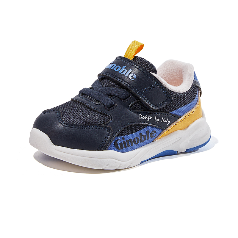 

Дышащие детские ботиночки для малышей GINOBLE, синий/желтый