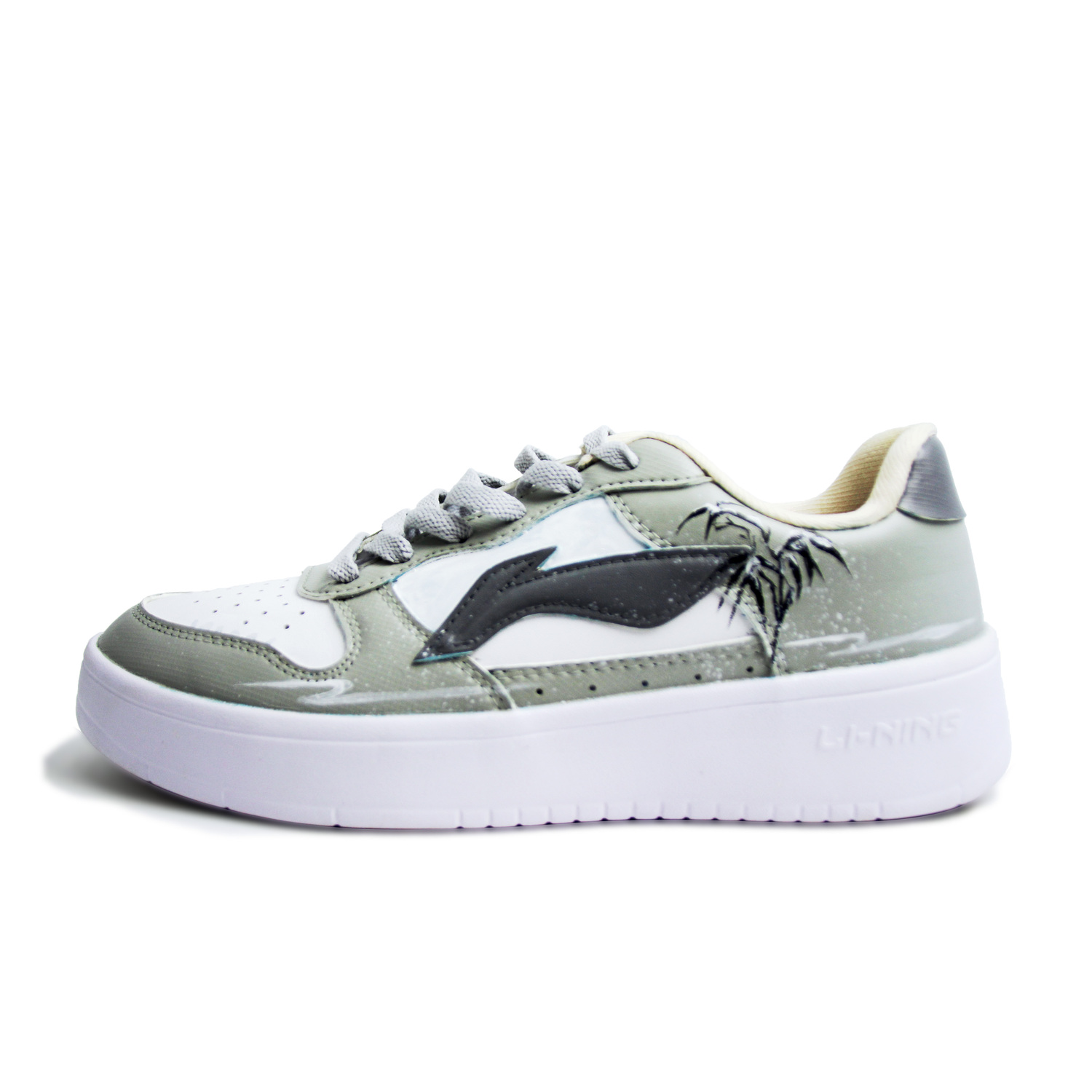 

Li Ning Floating Boat легкие и дышащие низкие кроссовки для скейтбординга Unisex Li-Ning, серый белый