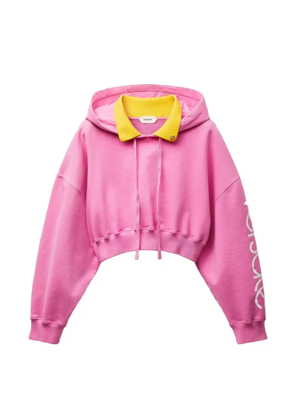 Укороченное худи с логотипом VERSACE, розовый