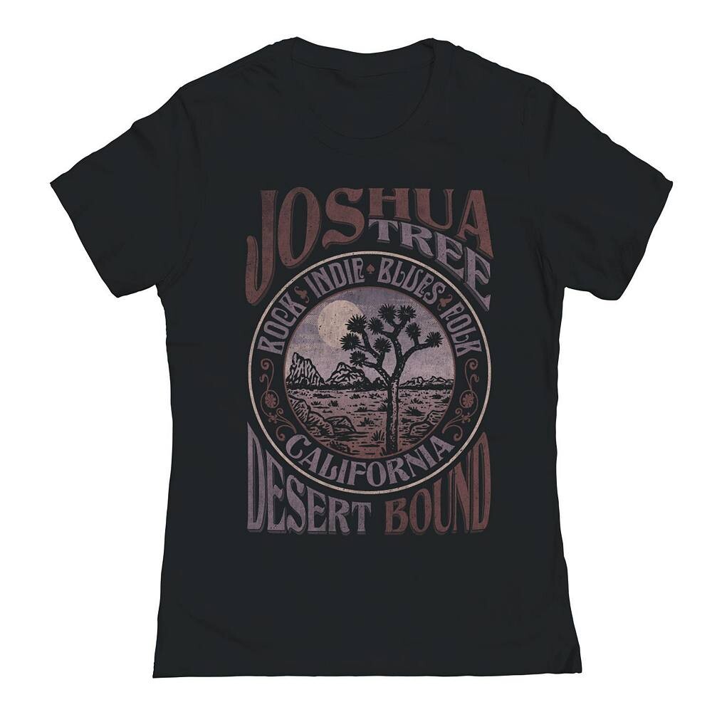 

Юниорская/женская футболка с рисунком Joshua Tree, черный