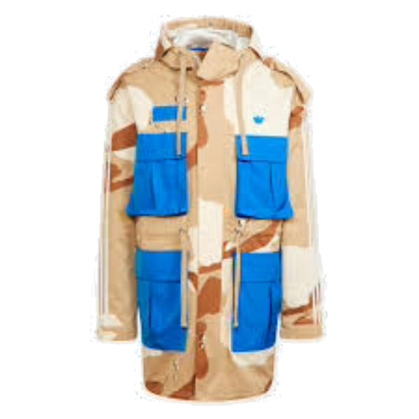 

Куртка blue version parka jacket 'tan blue' Adidas, бежевый
